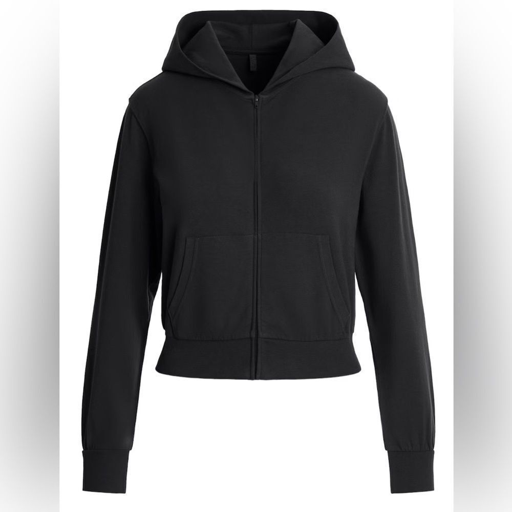 SKIMS Soft Lounge Zip Up Hoodie Black XL NWT